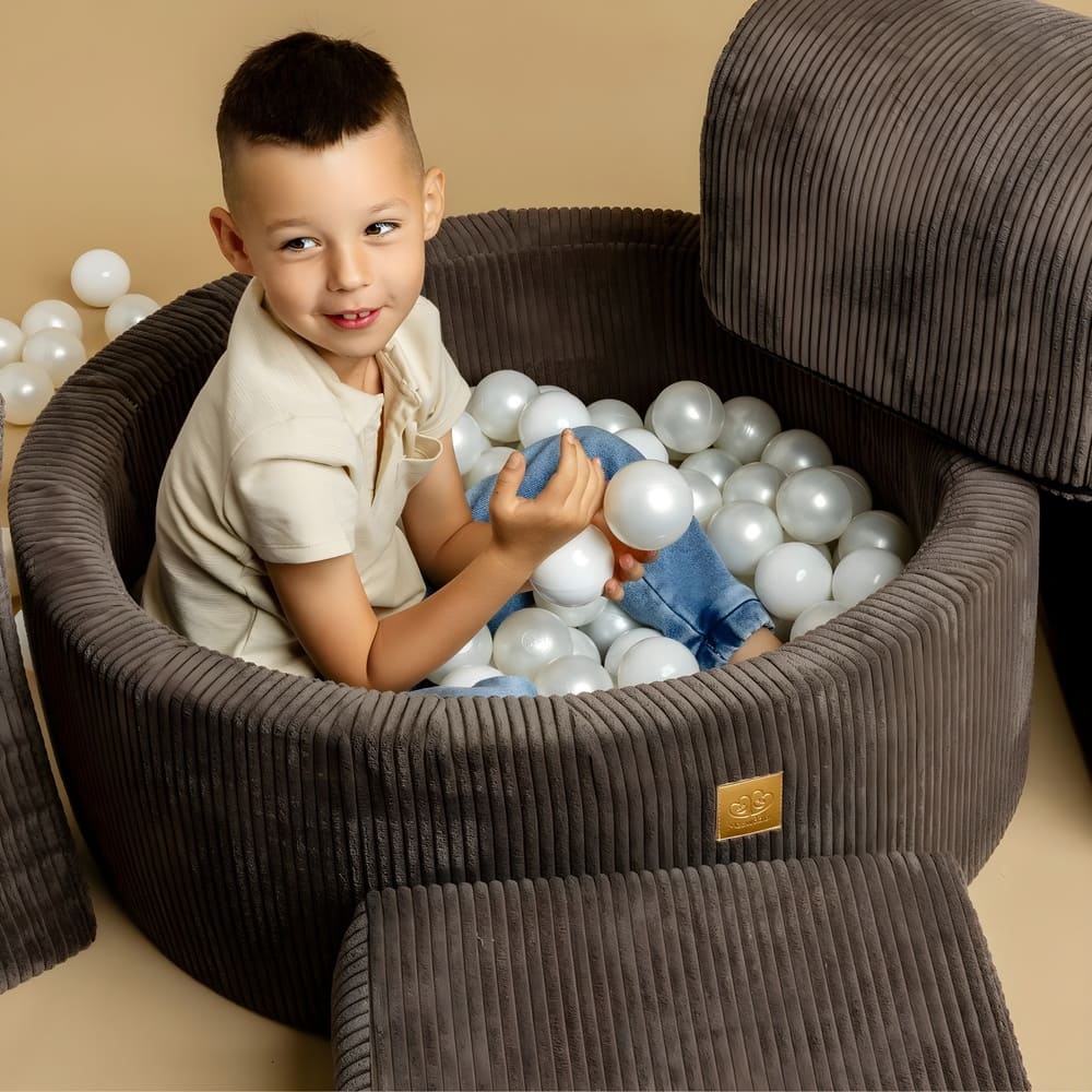 Parcours de Motricité Bébé avec Piscine Marron