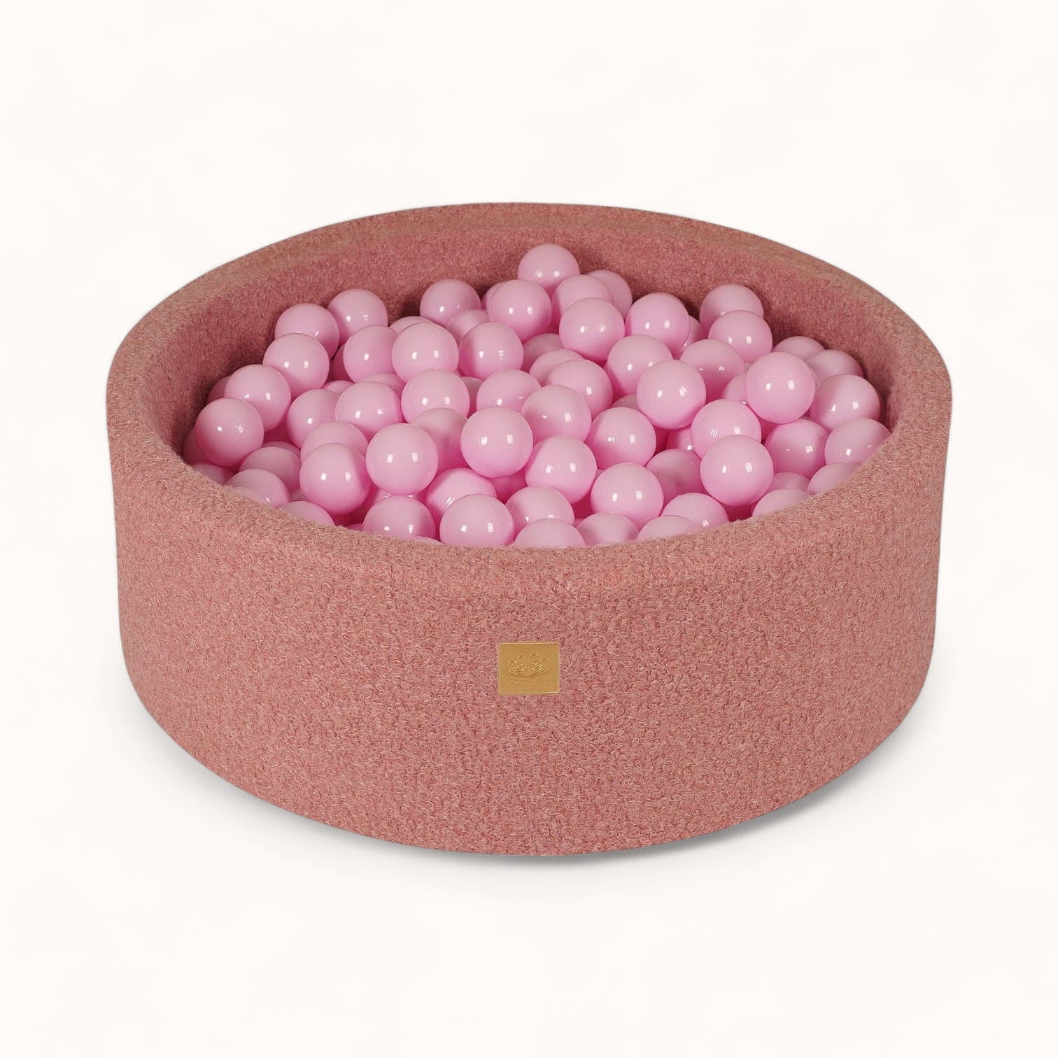 piscine a balle ronde tissu bouclette rose